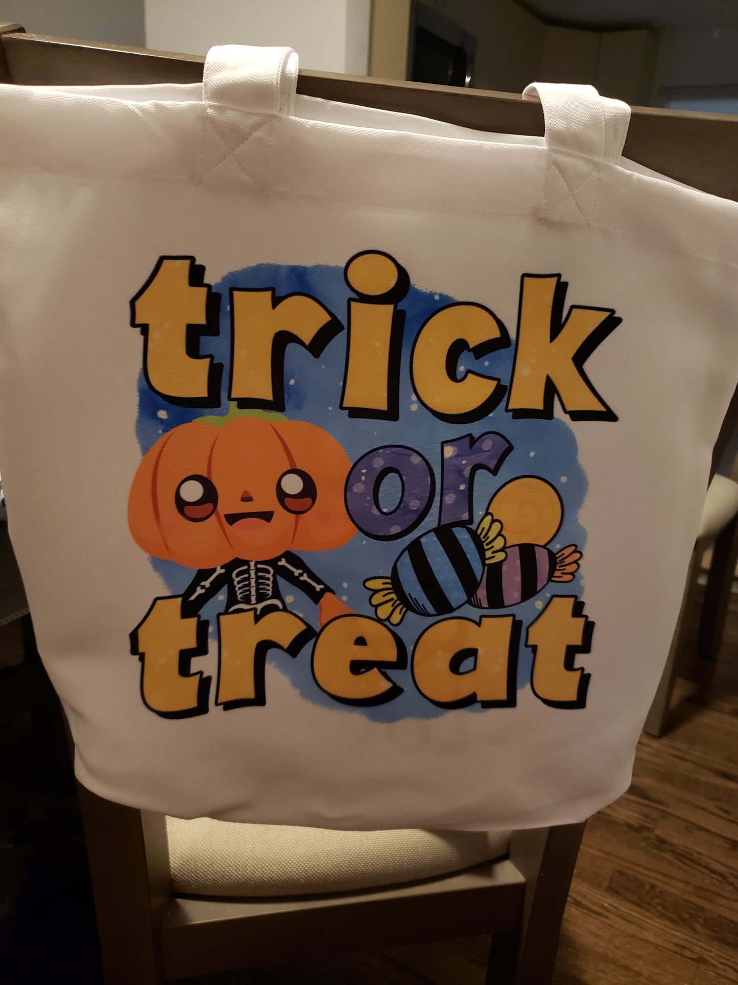 Personalized Halloween tote bag