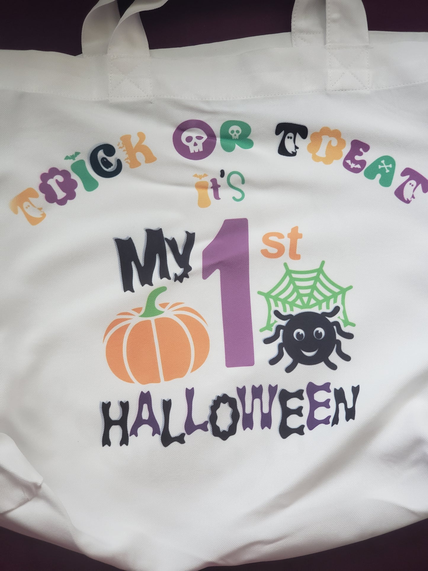 1st Halloween Personalized Trick or Treat bag