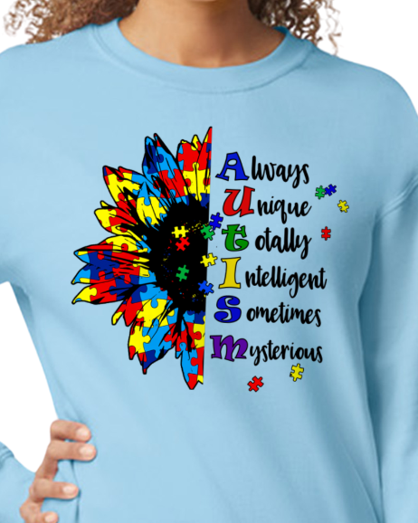 Sunflower Autism Fleece Crew