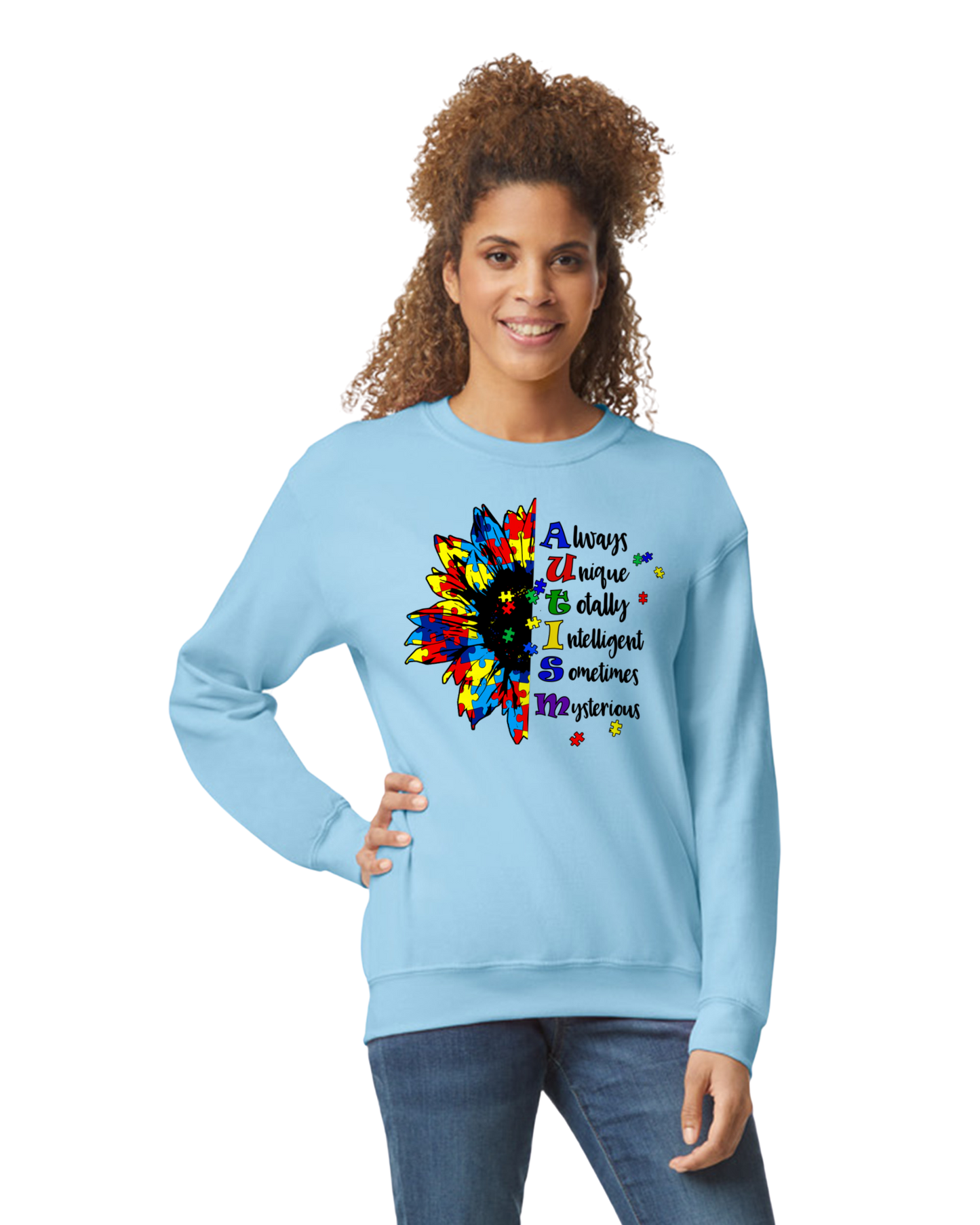 Sunflower Autism Fleece Crew